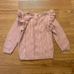 H&M Mauve Dusty Rose Cableknit Sweater